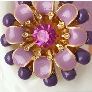 Betsey Johnson flowers girl large purple/pink flower ring